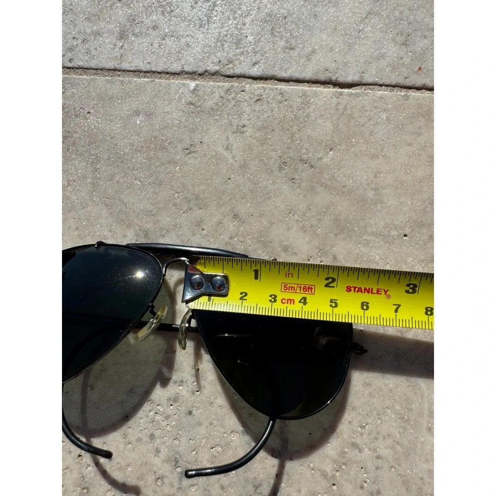 Ray-Ban Shooter Sunglasses Black Vintage B&L Aviator‎ G-15 Lens USA Made 1980's